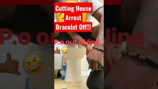 Celebrity CUTTING HOUSE ARREST ANKLE BRACELET OFF#shorts #youtubeshorts #funny#youtube # Profile