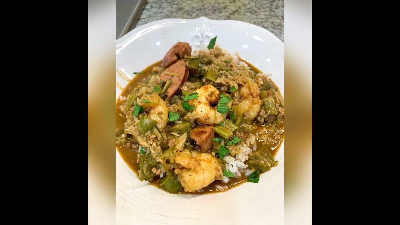Seafood Okra Gumbo with Kary's Roux YouTube