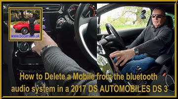 How to Delete a Mobile from the Bluetooth audio system in a 2017 DS AUTOMOBILES DS 3