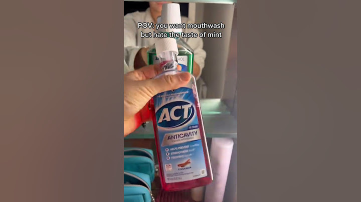 This is my favorite flavor of ACT! Cinnamon! And has flouride #mouthwash #teethtips