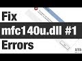 How to Fix MFC140u.dll Missing Error Method #1 | Windows