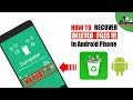 How to Recover Deleted Files In Android Phone NO ROOT | NO PC Required !!