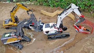 Repair Water Pipe Works with Excavator Truck Car Toys Play