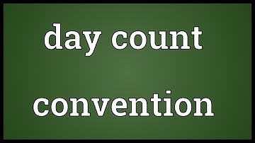 Day count convention Meaning