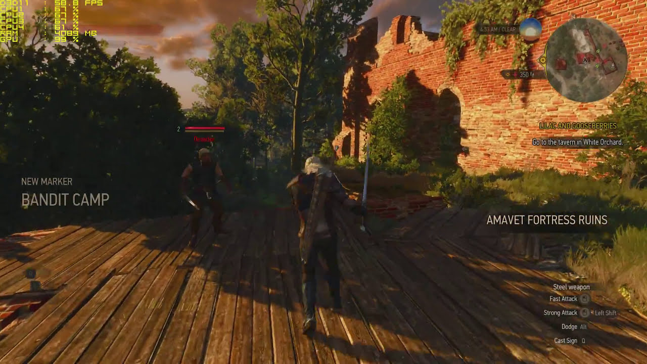 Witcher 3 GTX 1050 Gameplay FPS Test