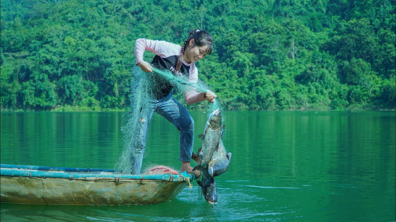 Lake Net Fishing: A Huge Haul of Bighead Carp