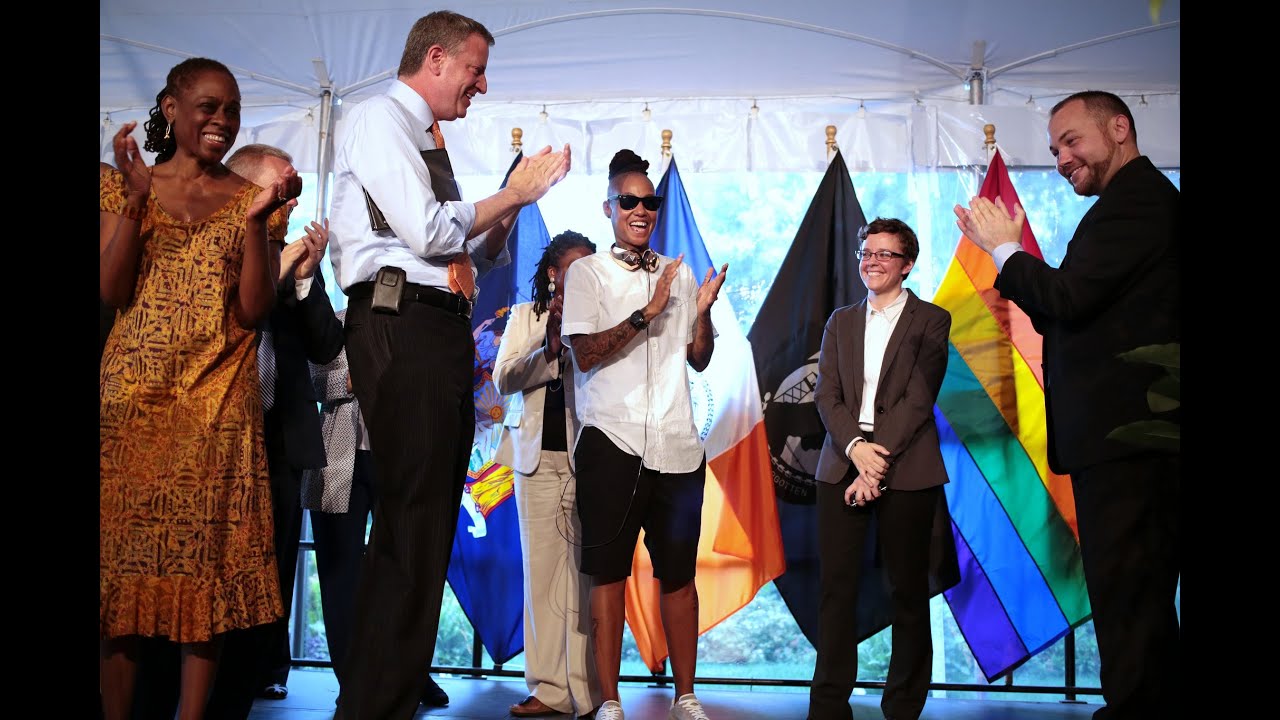 Mayor de Blasio Delivers Remarks at LGBT Pride Reception mayor de blasio children