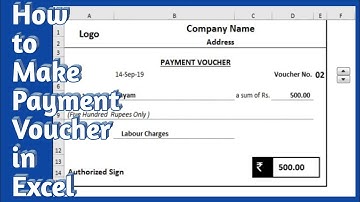 How to Make Payment Voucher in Excel | Auto Cash Voucher through Statement in Excel