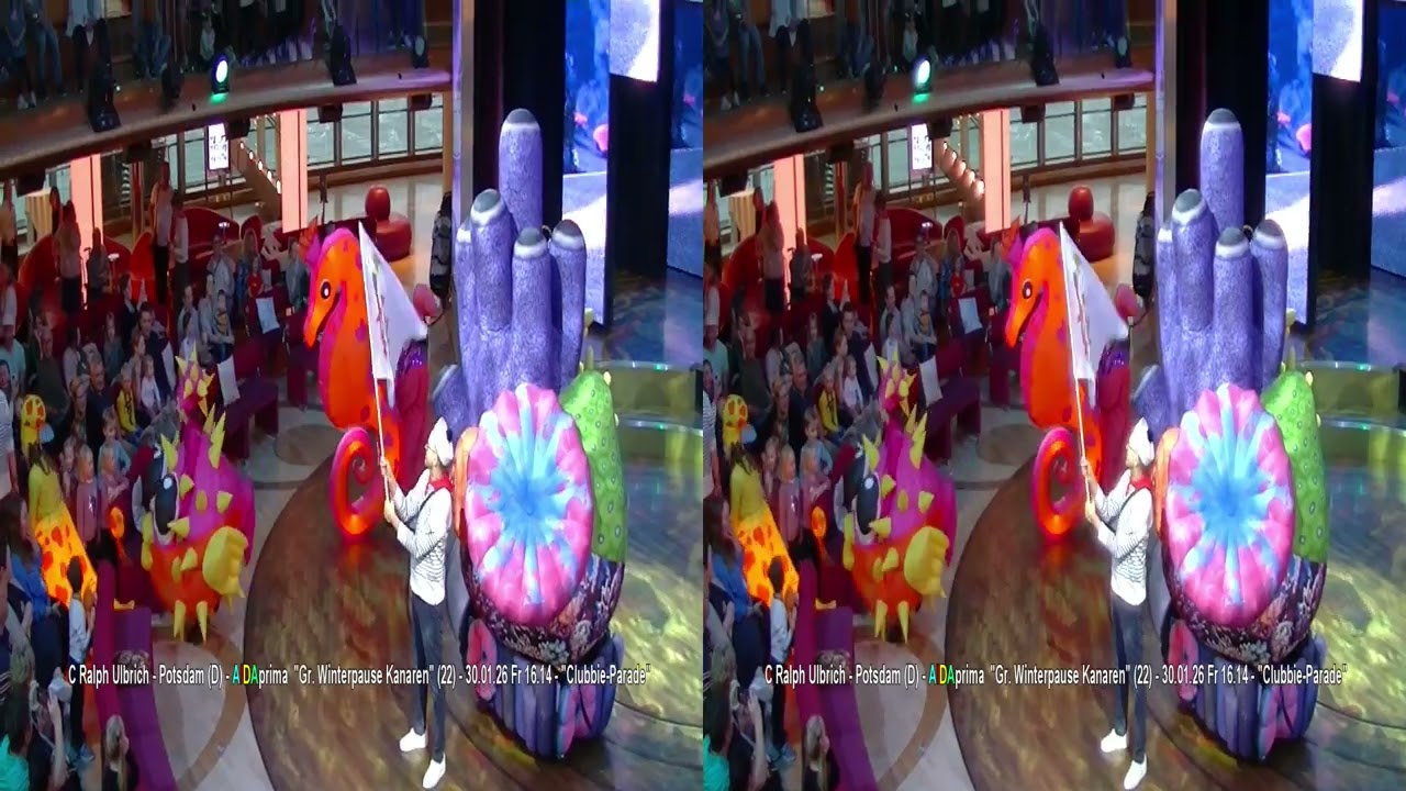 AIDAprima „Gr. Winterpause Kanaren ab Kiel“ 3D (22) 30.1.2026 Probe, Clubbie Parade, Steak, Hai ...