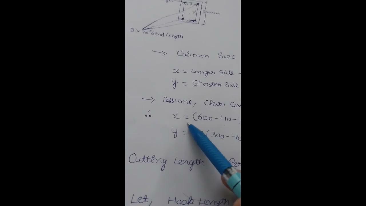Column ke ring ka cutting length kaise nikale? civilengineering civil