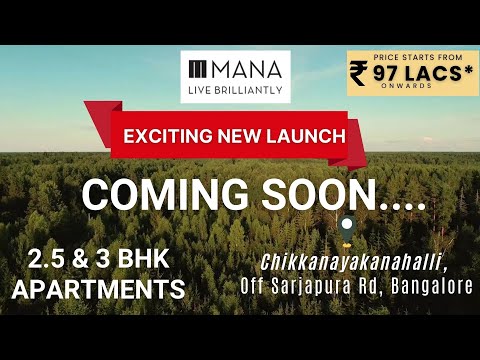 Mana Vista at Sarjapur Road | 2.5 & 3 BHK Apartments at 97 Lacs coming soon 📱 +91 8548052222
