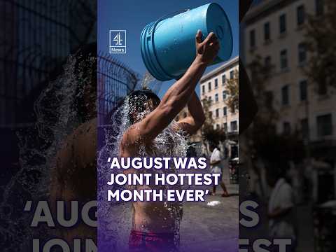August was joint hottest month on earth, climate service says