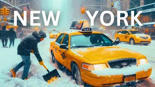NYC Snow Storm Nor’easter 2024 | Heavy Snowfall In Manhattan