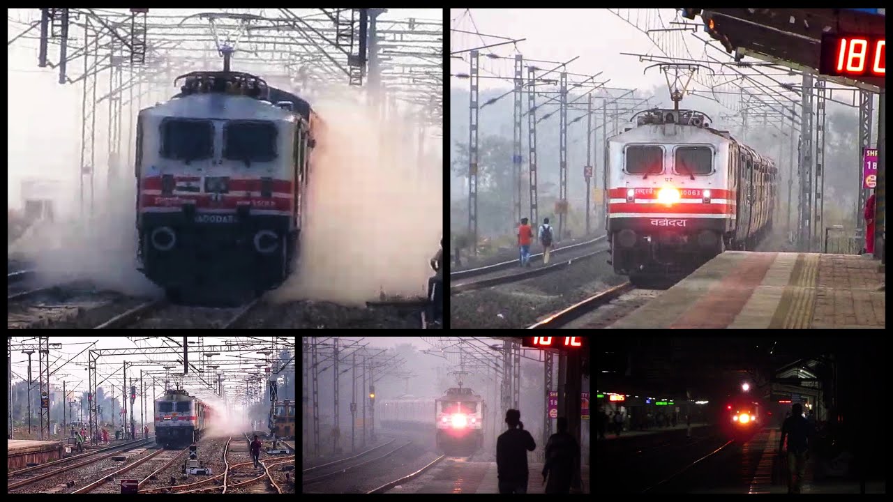 Evening High Speed Action on Mumbai-Surat Route: Speeding Rajdhani Gang & Rampant Superfast Trains.!
