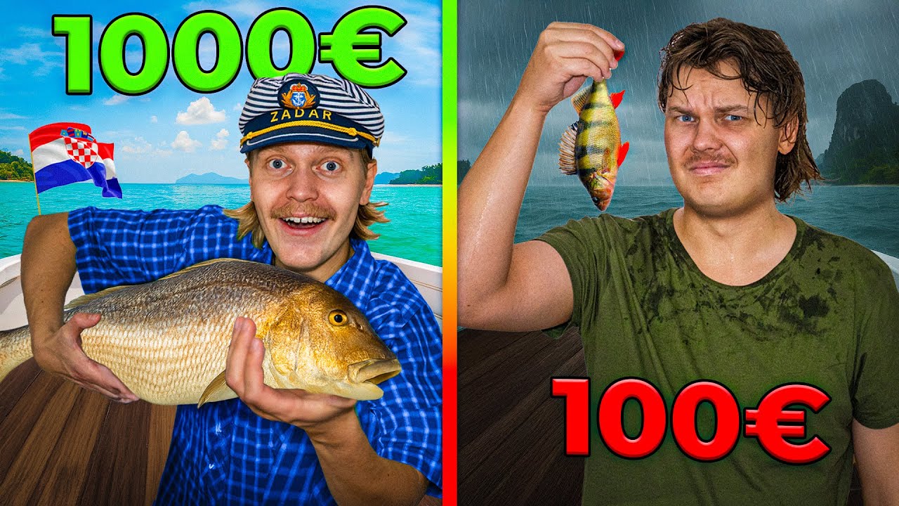 Olli ja Veikka kalastaa 1000€ VS 100€ budjeteilla! (KROATIA-VIDEO)