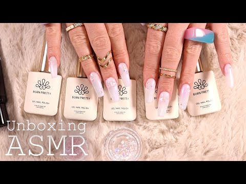 ASMR Born Pretty Gel Polish Haul (🎧 soft spoken, tapping)