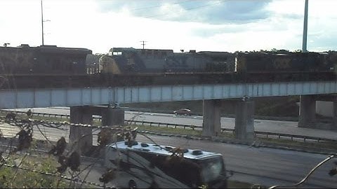 CSX Train Crosses Over Busy Interstate 4 Lakeland Florida
