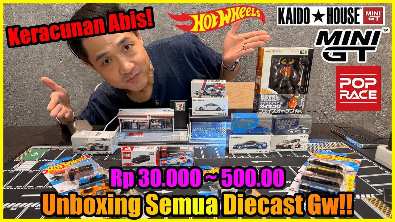 UNBOXING DIECAST MURAH SAMPAI MAHAL!! POP RACE, KAIDO HOUSE, MINI GT, HOTWHEELS!!