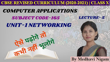 Computer Applications| Networking | Part-5 | Class 10| CBSE 2020-21| Code 165| By Medhavi Nigam