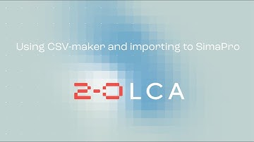 CSV Maker video tutorial part 2: Using CSV-maker and importing to SimaPro