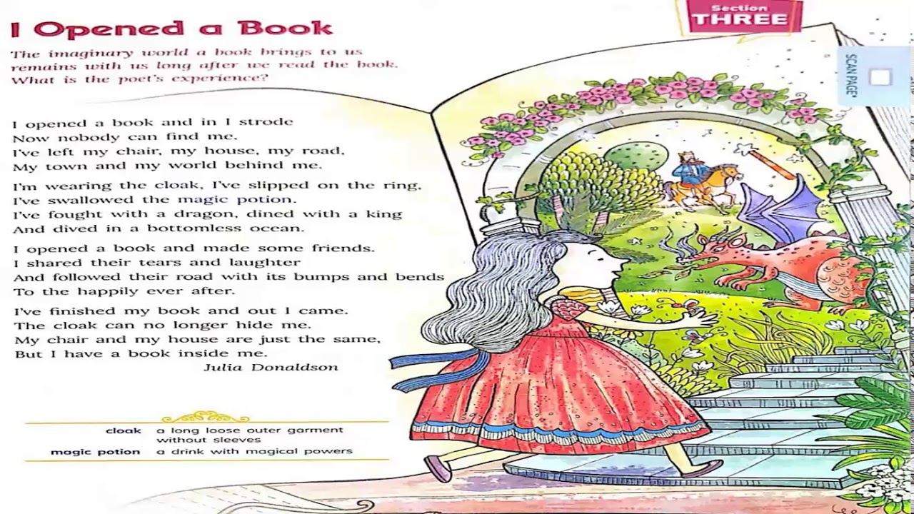Class 6 Poem I Opened A Book - Youtube