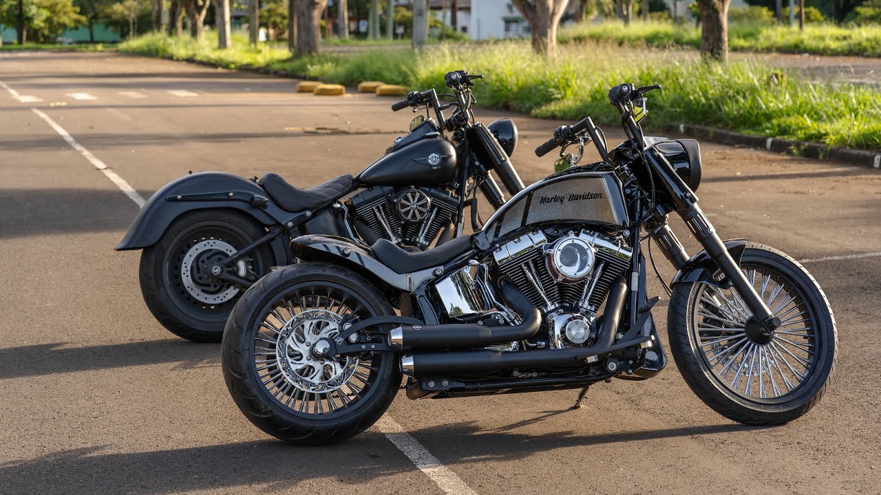 Fat boy Harley Davidson - Detalhes Customização kit 280mm - YouTube