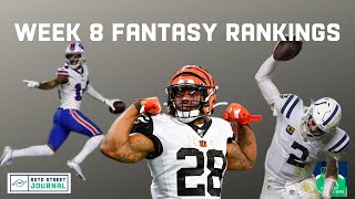 Week 8 Fantasy Football Rankings Rundown Half-PPR Aaron Jones Joe Mixon Blowup Week