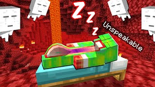 Sleeping In The NETHER, Then THIS Happened