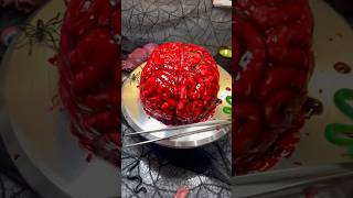How to Bake a Spine-Chilling Bloody Brain Cake for Halloween #halloweendesserts #bloodybraincake