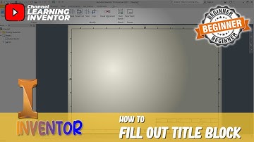 Inventor How To Fill Out Title Block