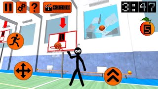 Stickman Neighbor Basketball Basics Teacher 3D - Level 1 - Gameplay screenshot 1