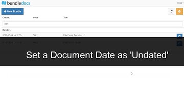 How to Set a Document Date to Undated