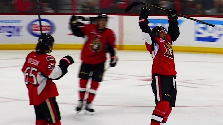 Canadian Tire Centre erupts after MacArthur scores...