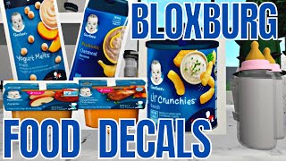 BABY FOOD 👶🏾 | BLOXBURG FOOD DECALS | BLOXBURG ROLEPLAY | Nataya Mi'Shel