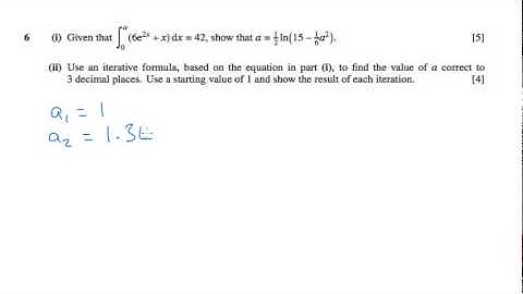 C3 2007 June q6ii - A2 Maths - Iterative/Numerical Methods