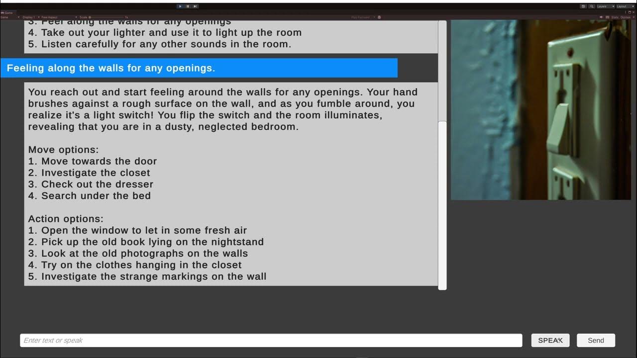 Generative ai zork in unity with realtime speech to text and voice