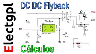 Fuente DC DC tipo Flyback Aislada con 34063 con formulas | Sponsor LCSC