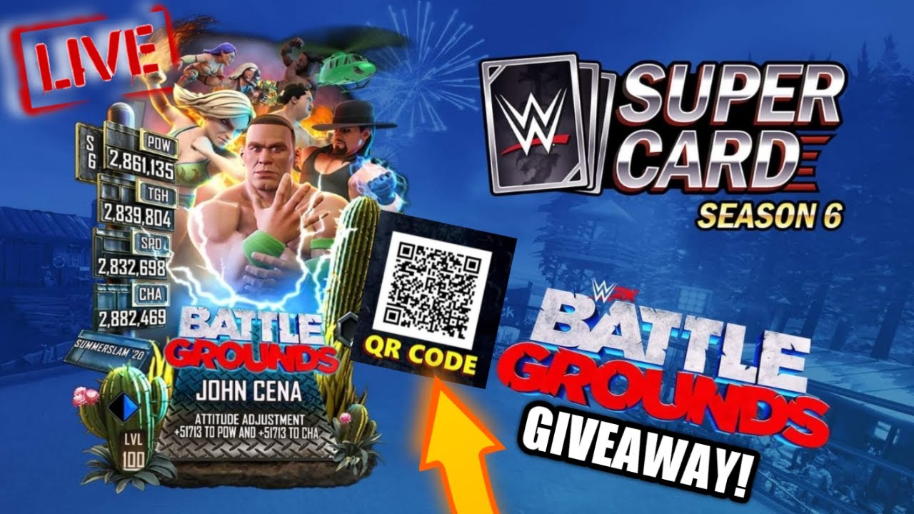 wwe supercard qr codes