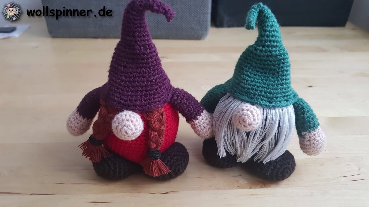 Häkelanleitung - Wichtelpaar  zu Weihnachten Teil 1,  selbst häkeln aus Bobbel, Farbverlaufsgarn