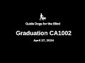 Guide dogs for the blind class ca1002 graduation livestream
