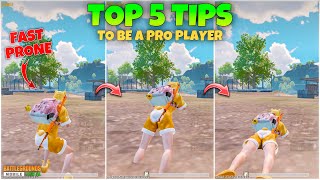 TOP 5 TIPS TO BE A PRO PLAYER IN BGMI🔥PUBG MOBILE BEST TIPS AND TRICKS TO IMPROVE GAMEPLAY MEW2