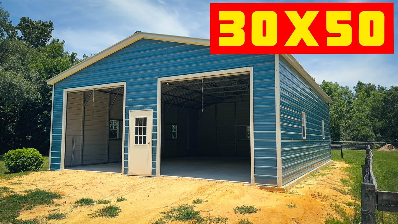 Roosevelt Garage 30x50x12 - Big Buildings Direct