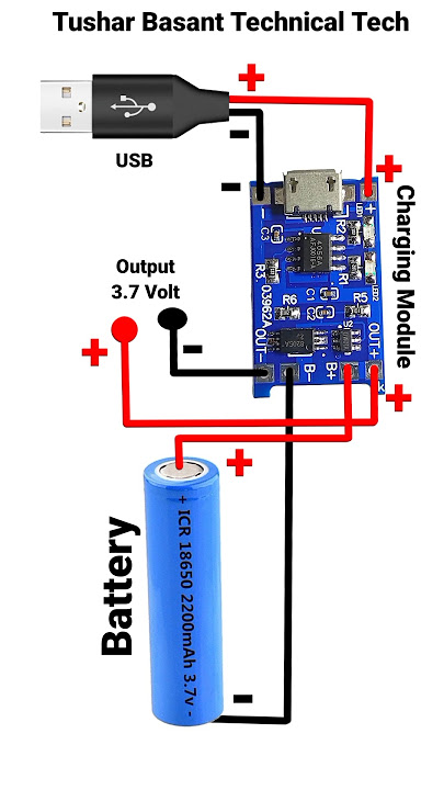 18650 Lithium battery charging system USB DIY Project #shorts