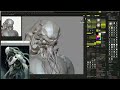 Trying Sci-Fi character zbrush sculpting