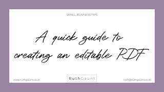 How to create an editable PDF - Quick tutorial