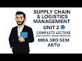 Supply Chain and Logistics Management Unit 2 | MBA 3rd Sem | AKTU | Complete Lecture with Easy Notes