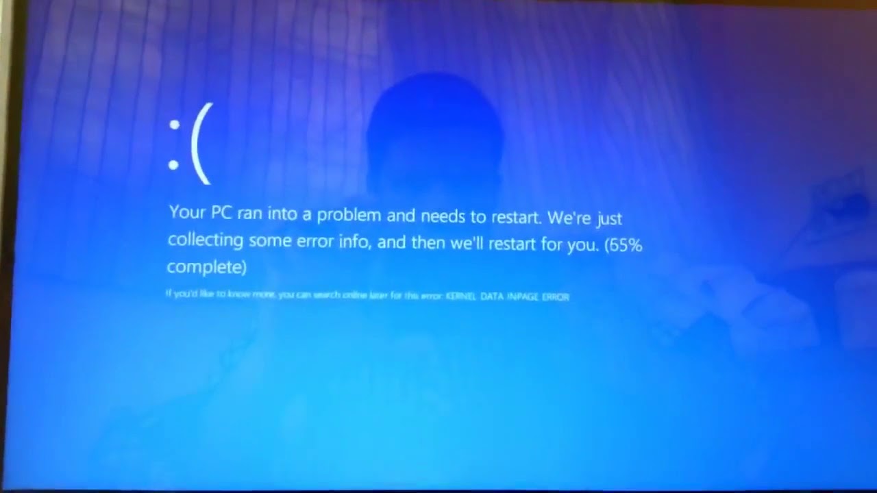 windows 10 kernel data inpage error