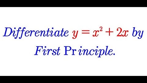 differentiation of polynomials by First Principle
