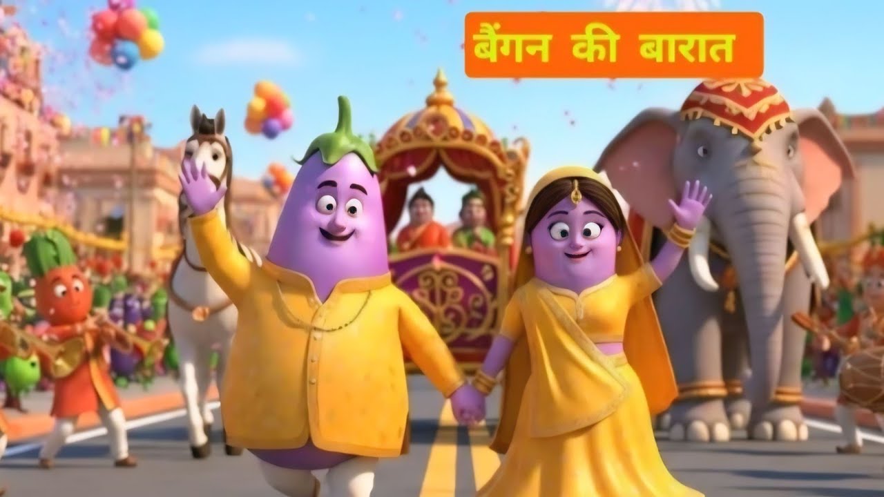 Baigan Ki Barat | Kids Hindi | HindiCartoon Video | बैंगन की बारात | lemon kids 