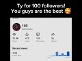 thank you for 100 subscribers